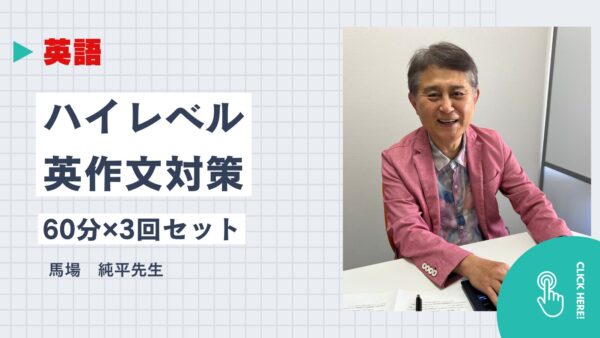 ２つのルールを習得してハイレベル英作文を極める（60分×3回）24,900円