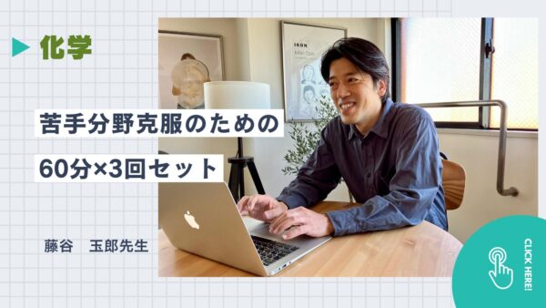 苦手分野対策3コマ！　化学（60分×３）24,900円（税込）